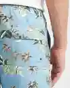 Bermuda Explorer Palm Swimwear Azul Piedra Medio S Chevignon