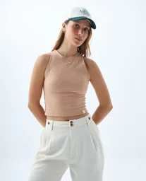 Camiseta Mujer Café Talla M 609F011 Americanino