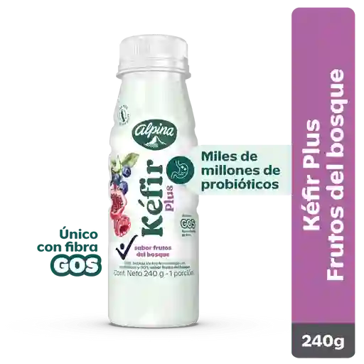 Kéfir Plus Alpina sabor frutos del bosque 240g