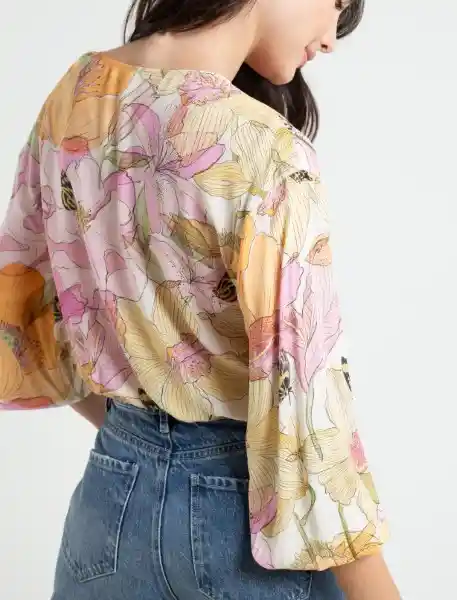  Camisa Eden Bailarina Rosa Medio Mujer Talla S Naf-Naf 