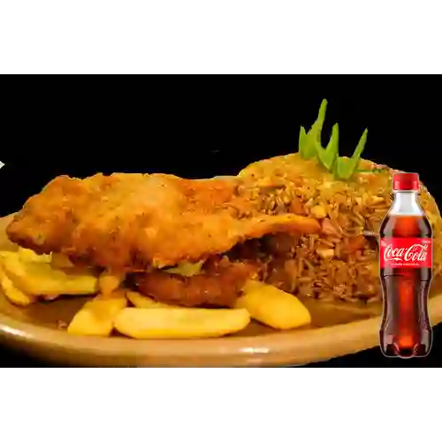 Combo Arroz Chino c/ Chuleta +Cocacola Orig 400ml