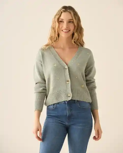 Buzo Tejido Beige Polvo Claro Talla S 662G205 Esprit