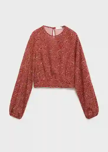 Blusa Lolita Terracota Talla 12 Niña Mango