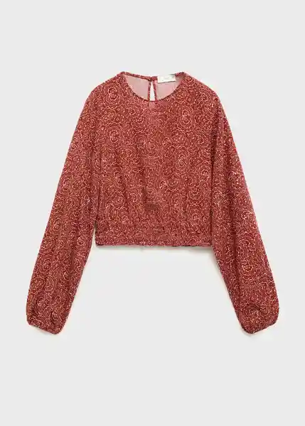 Blusa Lolita Terracota Talla 12 Niña Mango