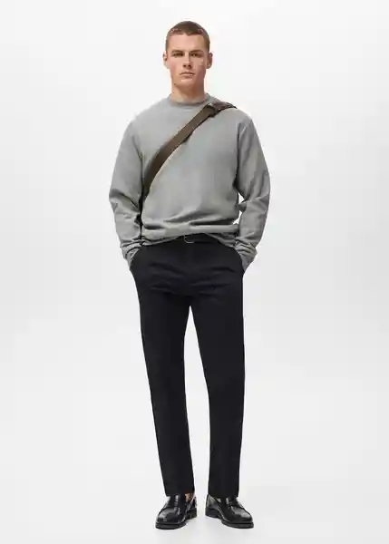 Buzo Sudadera Nola Gris Medio Vigore Talla M Hombre Mango