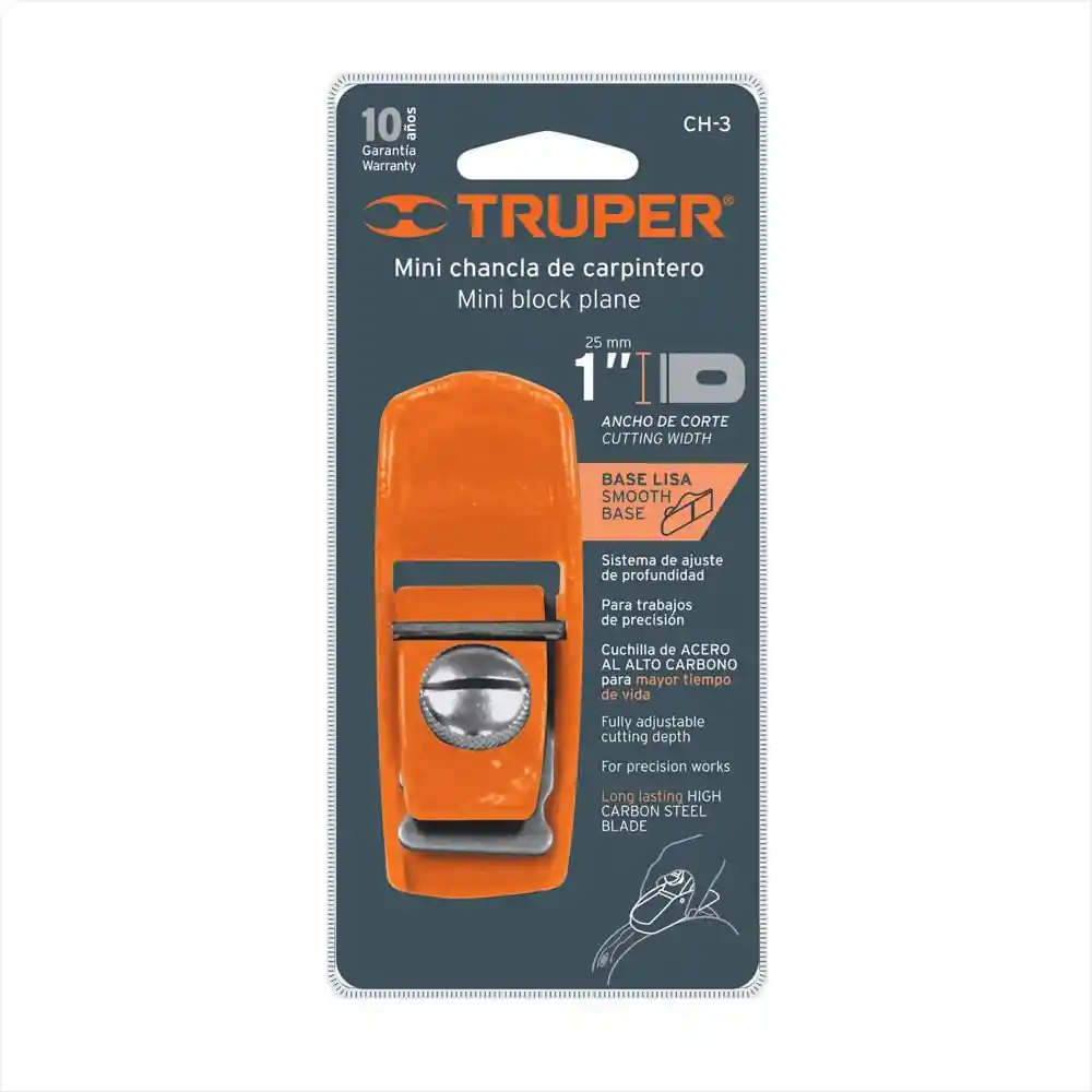 Truper Mini Cepillo para Carpintería Tipo Chancla 12022