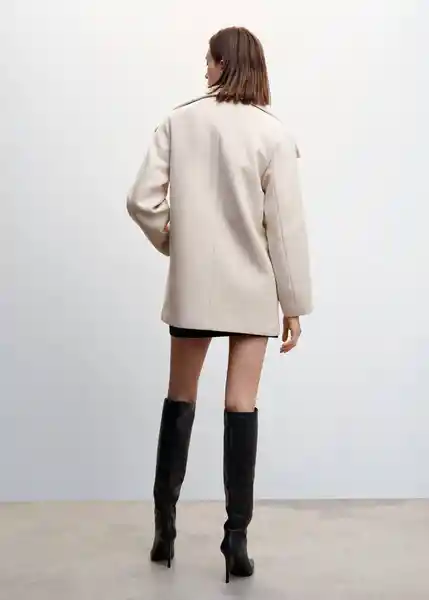 Abrigo Biscuit Crudo Talla 18 Mujer Mango