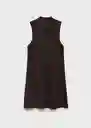 Vestido Sesete Chocolate Talla L Mujer Mango