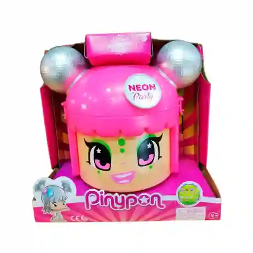 Pinypon Muñeca. Neon Party Big Head Container