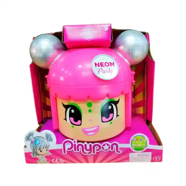 Pinypon Muñeca. Neon Party Big Head Container