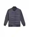 Chaqueta Mixed Fabrics Masculino Gris Acero Medio T M Chevignon