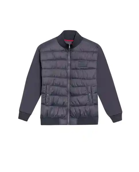 Chaqueta Mixed Fabrics Masculino Gris Acero Medio T M Chevignon