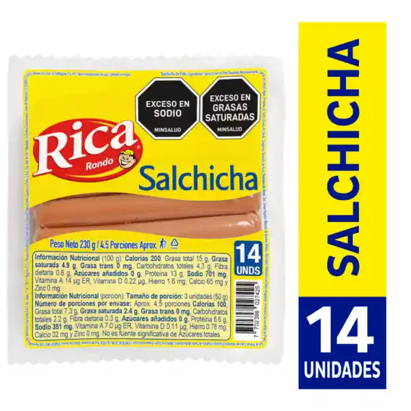 Rica Rondo Salchicha de Pollo y Cerdo