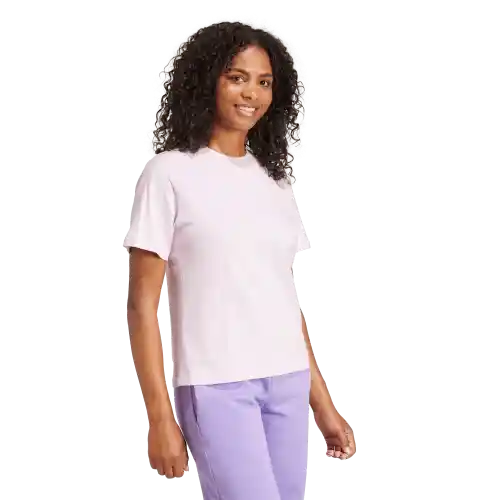 Adidas Camiseta W Manga Corta Lifestyle de Mujer Rosado Talla S