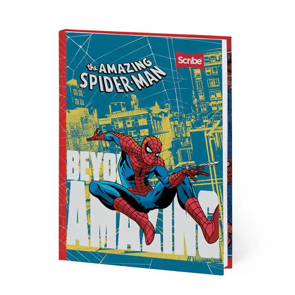 Cuaderno Tapa Dura Spiderman Cuadriculado 100 Hojas Cosido Scribe