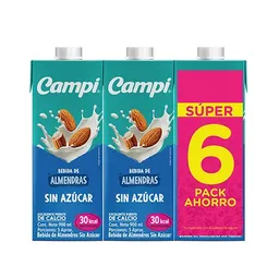 Campi Pack Bebida de Almendras Sin Azúcar
