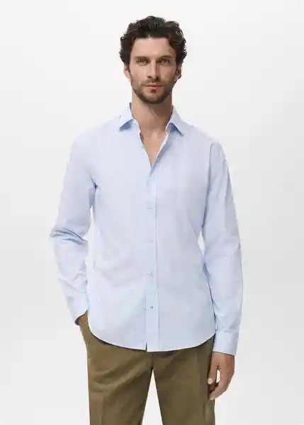 Camisa Playr Blanco Talla M Hombre Mango