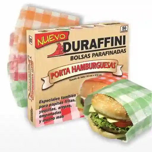 Duraffini Bolsas Porta Hamburguesa Parafinadas 14 x 175 cm