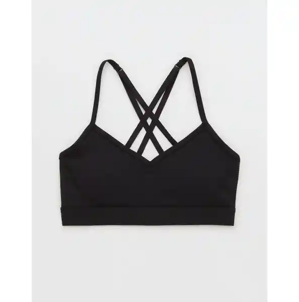 Top Deportivo Aerie Negro Talla MEDIUM American Eagle