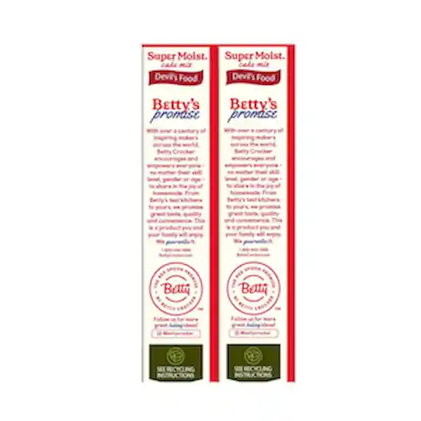 Betty Crocker Mezcla Para Preparar Tortas Húmedas de Vainilla