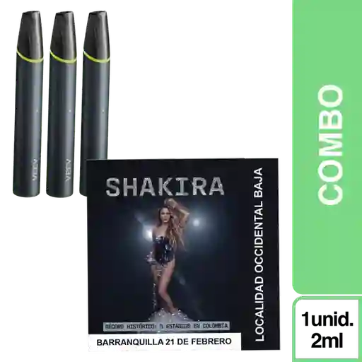 Combo Veev Now Ultra Manzana 3 Und + Boleta Shakira I