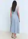 Vestido Siros Tejano Claro Talla XL Mujer Mango