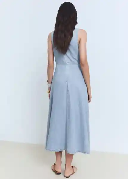 Vestido Siros Tejano Claro Talla XL Mujer Mango