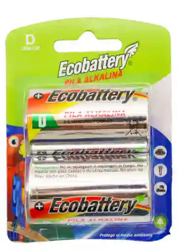 Ecobattery Pila Alkalina D