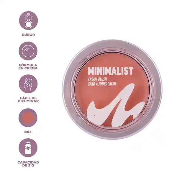 Rubor en Crema Serie Minimalist 03 Miniso