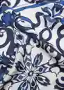 Pañuelo Lisboa Azul Talla 99 Mujer Mango