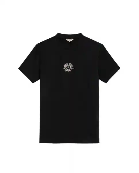 Camiseta Graphic Femenino Negro Sombrio Oscuro Talla M Chevignon