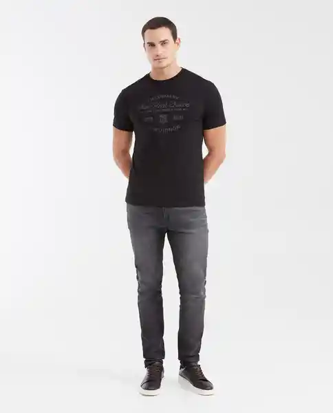 Camiseta Fine Clothing Negro Sombrio Ultraoscuro XXL Chevignon