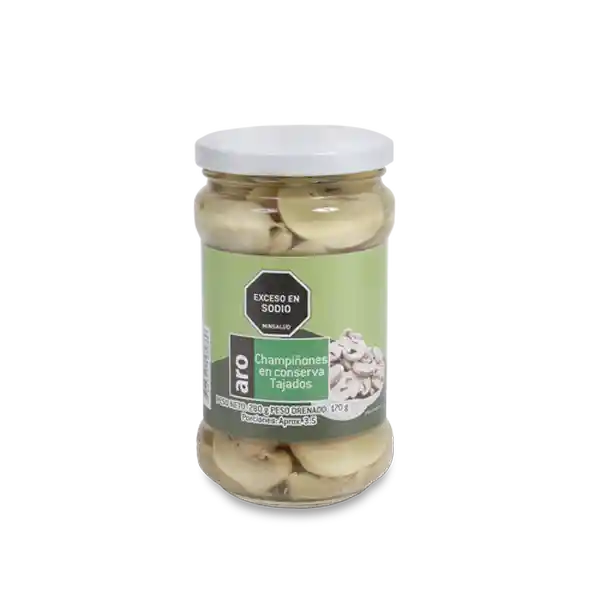 Champinones En Conserva Aro Tajados280g