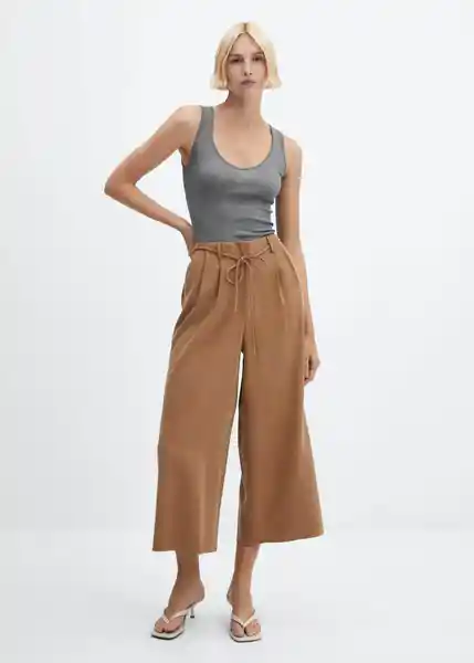 Pantalón Alí-H Marron Talla M Mujer Mango