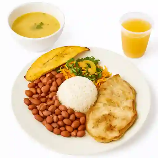 Cerdo asado con frijoles