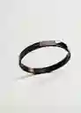 Pulsera Plain Negro Talla 99 Hombre Mango