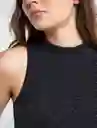 Camiseta Mujer Negro Puro Ultraoscuro Talla M - 509E003 Naf Naf