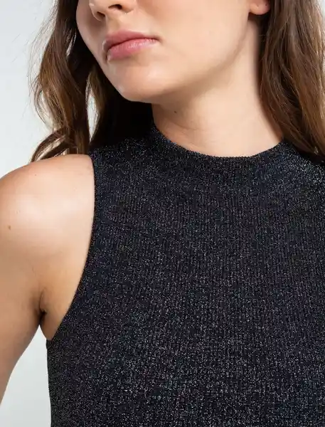 Camiseta Mujer Negro Puro Ultraoscuro Talla M - 509E003 Naf Naf