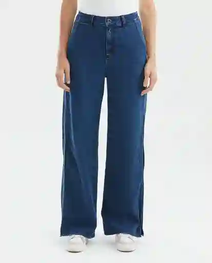 Pantalón Special Fit Wide Leg Feminino Azul Clásico 8 Chevignon