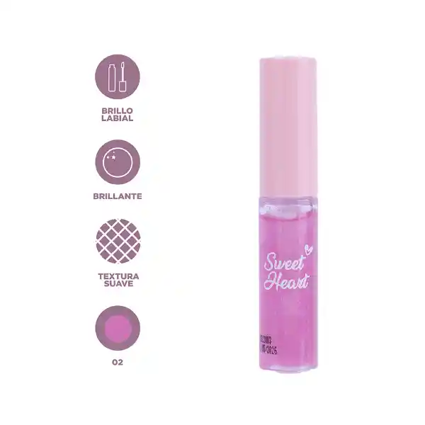 Labial Líquido Brillante 02 Sweetheart Miniso