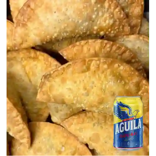 Combo empanadas x 2 + aguila o lta 330ml