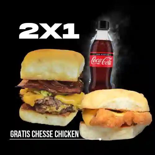 Bacon Chipotle Bun+chickencheese+bebida