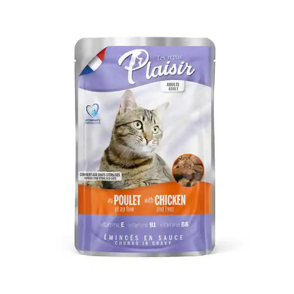 Pouch Plaisir Gato Adulto Pollo e Hígado