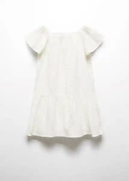 Vestido Llafranc Blanco Talla 06 Niñas Mango