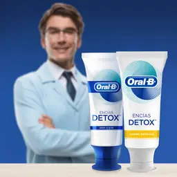 Crema Dental Oral-B Encías Detox Sarro Defense, Remueve 99% las bacterias, 80ml
