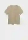 Camiseta Chalspic Khaki Talla S Mujer Mango