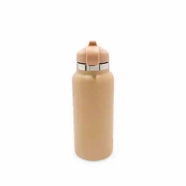 Termo Doble Pared Con Pitillo Almendra 1000 mL Ambiente Gourmet