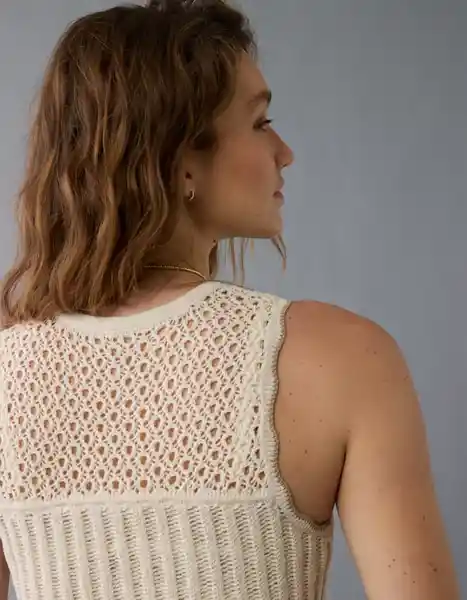 Suéter Tejido Mujer Beige Talla: X-SMALL 1456676 American Eagle