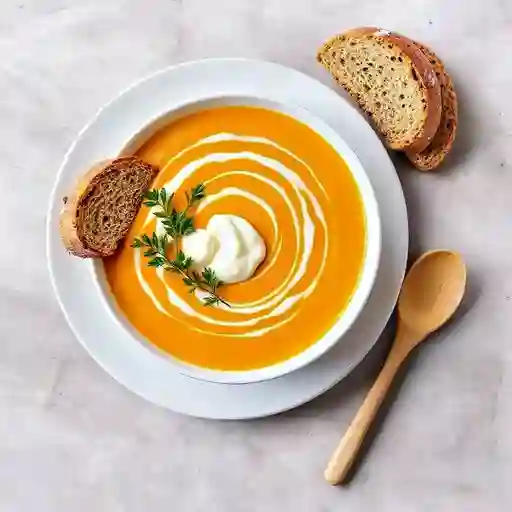 Sopa de Zanahoría y Burrata