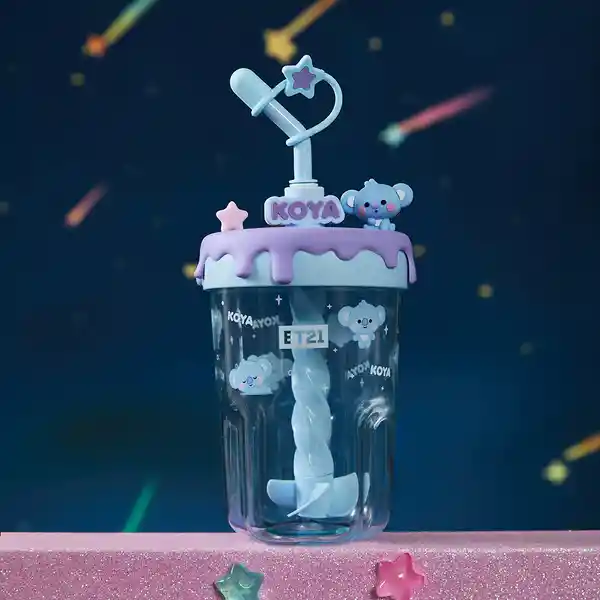 Vaso Con Pitillo Baby Koya 560 mL Serie Bt21 Miniso